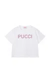 Pucci Junior T-shirt With Decorated Logo In Multi