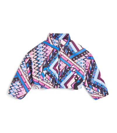 Pucci Junior Kids'  Vivara Print Puffer Jacket (12-14 Years) In Multi