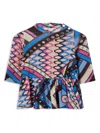 Pucci Junior Vivara-print Top In Blue