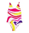 Pucci Junior Wave Print Swimsuit