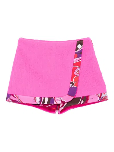 Pucci Junior Kids' Wrap Patterned-detail Skort In Pink