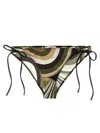 Pucci Print Bikini Bottom In Khaki