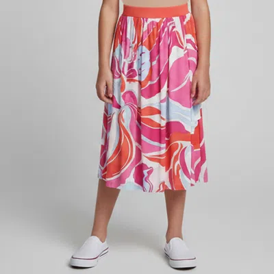 Pre-owned Pucci Kids Multicolor Abstract Print Jersey Skirt 12 Yrs