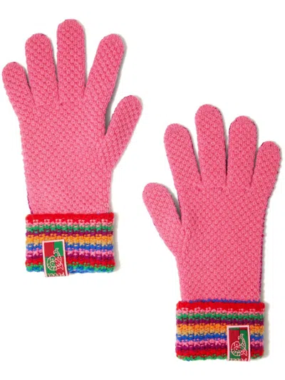 Pucci Knitted Gloves In Pink