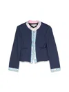 Pucci Knitted Jacket In Blue