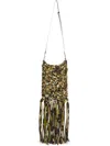 Pucci Knotted Fringed Shoulder Bag In Green