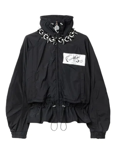 Pucci Label-embellished Drawstring Jacket In Black