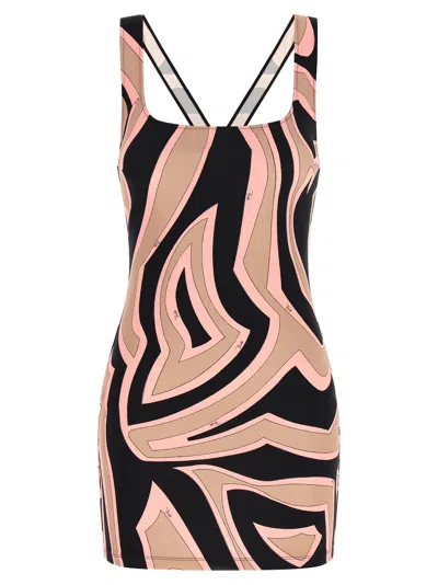 Pucci Labirinto Dress In Brown