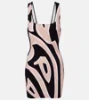 Pucci Viscose Mini Dress Geometric Pattern In Multi