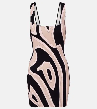 Pucci Labirinto Jersey Minidress In Pink