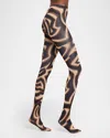 Pucci Labirinto Jersey Tights In Multi