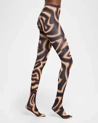 Pucci Labirinto Jersey Tights In Multi