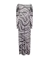 Pucci Labirinto Print Long Tulle Dress In Black