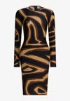 Pucci Labirinto Print Dress In Brown