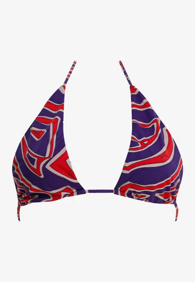 PUCCI LABIRINTO PRINT HALTERNECK BIKINI TOP