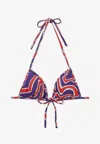 Pucci Labirinto Print Halterneck Bikini Top In Multi