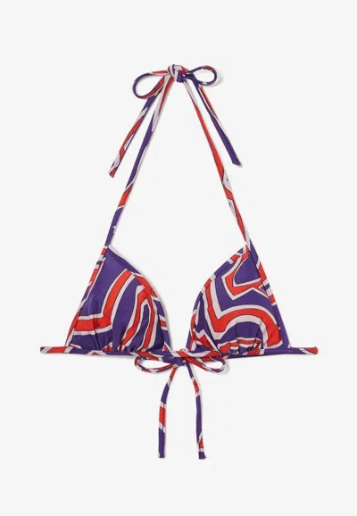 PUCCI LABIRINTO PRINT HALTERNECK BIKINI TOP