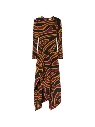 Pucci Labirinto Print Jersey Dress In Multi