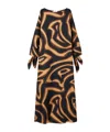 Pucci Labirinto Silk Satin Kaftan In Brown