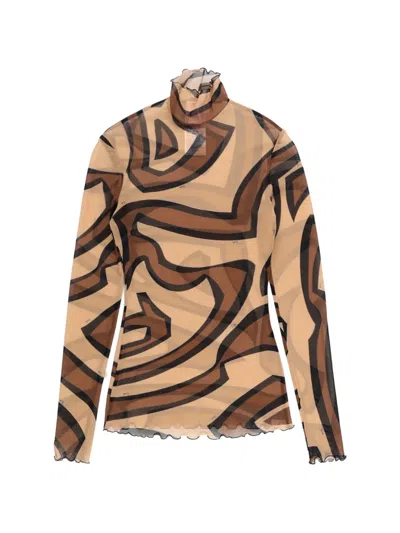 Pucci Labirinto-print Long-sleeve Top In Pattern