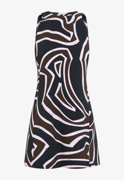 Pucci Labirinto Print Mini Cady Dress In Multi