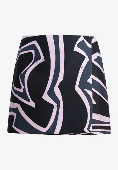 Pucci Labirinto Print Mini Skirt In Multi