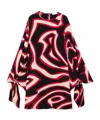 Pucci Labirinto Print Short Silk Kaftan In Black
