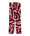 Pucci Labirinto Print Silk Pajama Trousers In Red