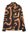 Pucci Labirinto-print Silk Shirt In Black