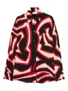 Pucci Silk Twill Labirinto Print Shirt In Red