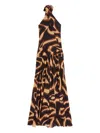 Pucci Labirinto Print Sleeveless Dress In Brown