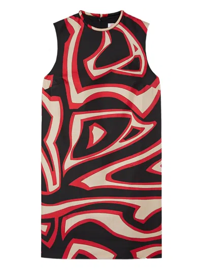 Pucci Labirinto-print Sleeveless Mini Dress In Black