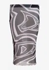 Pucci Labirinto Print Tulle Pencil Skirt In Multi