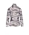 Pucci Labirinto Print Tulle Top In Multi