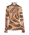 Pucci Labirinto Print Tulle Top In Multi