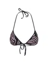 Pucci Printed Halterneck Triangle Bikini Top In Multi