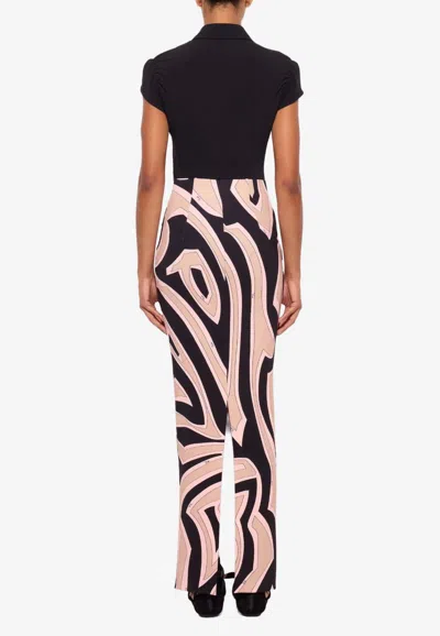Pucci Labirinto-print Maxi Fitted Skirt In Multi