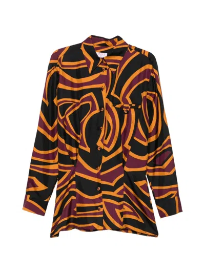 Pucci Labirinto-print Mini Shirt Dress In Multi