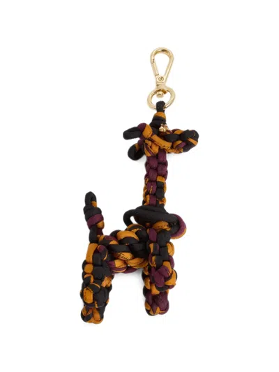 Pucci Labirinto-print Silk Giraffe Charm In Black
