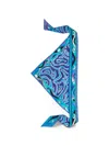 Pucci Labirinto-print Silk Triangle Scarf In Brown