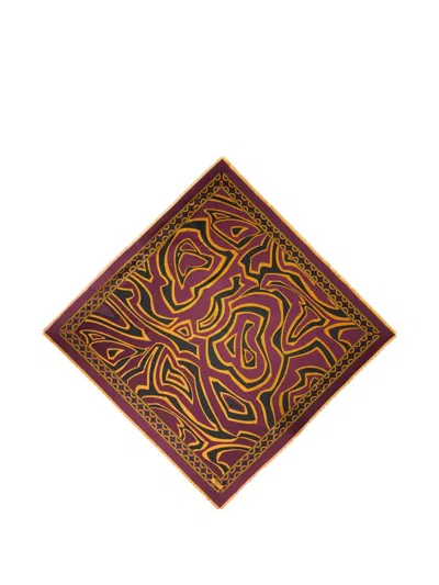 Pucci Labirinto-print Wool And Silk Shawl In Gold