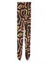 Pucci Sheer Abstract Patterned Hosiery With Elastic Waistband In Multi