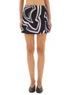 Pucci High Waist Abstract Pattern Mini Skirt In Black