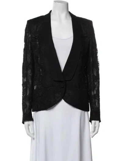 Pre-owned Pucci Lace Lace Pattern Blazer In Black