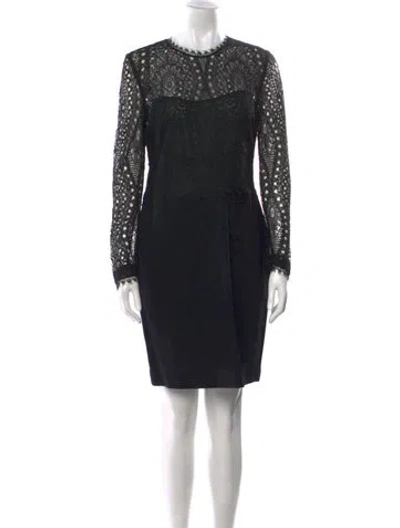 Pre-owned Pucci Lace Mini Dress In Black
