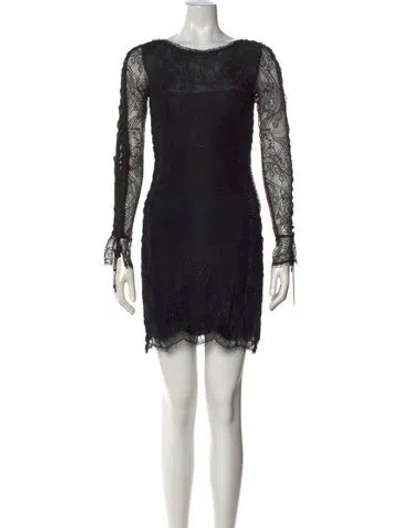 Pre-owned Pucci Lace Mini Dress In Black