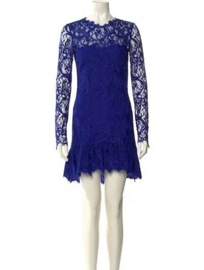 Pre-owned Pucci Lace Mini Dress In Blue