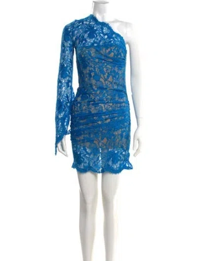 Pre-owned Pucci Lace Mini Dress In Blue