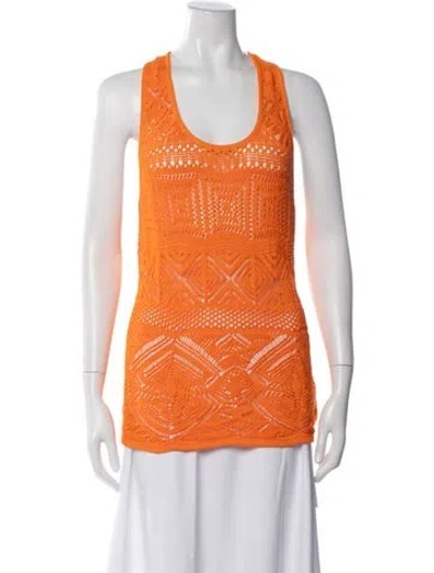 Pre-owned Pucci Lace Pattern Cover-up In Orange