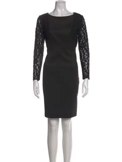 Pre-owned Pucci Lace Pattern Knee-length Dress In Black